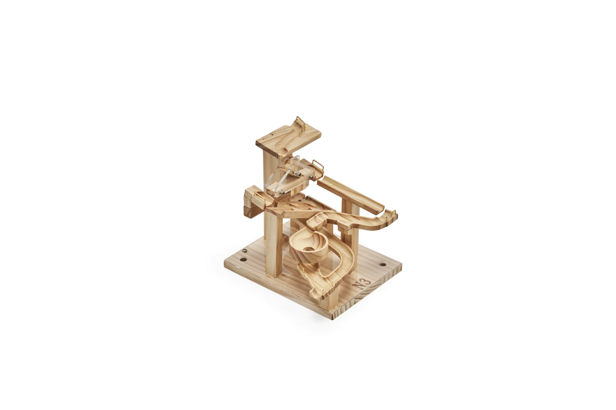 SN-116 Triple Gears Lift — Wooden Marble Run Kit with 3 Modules