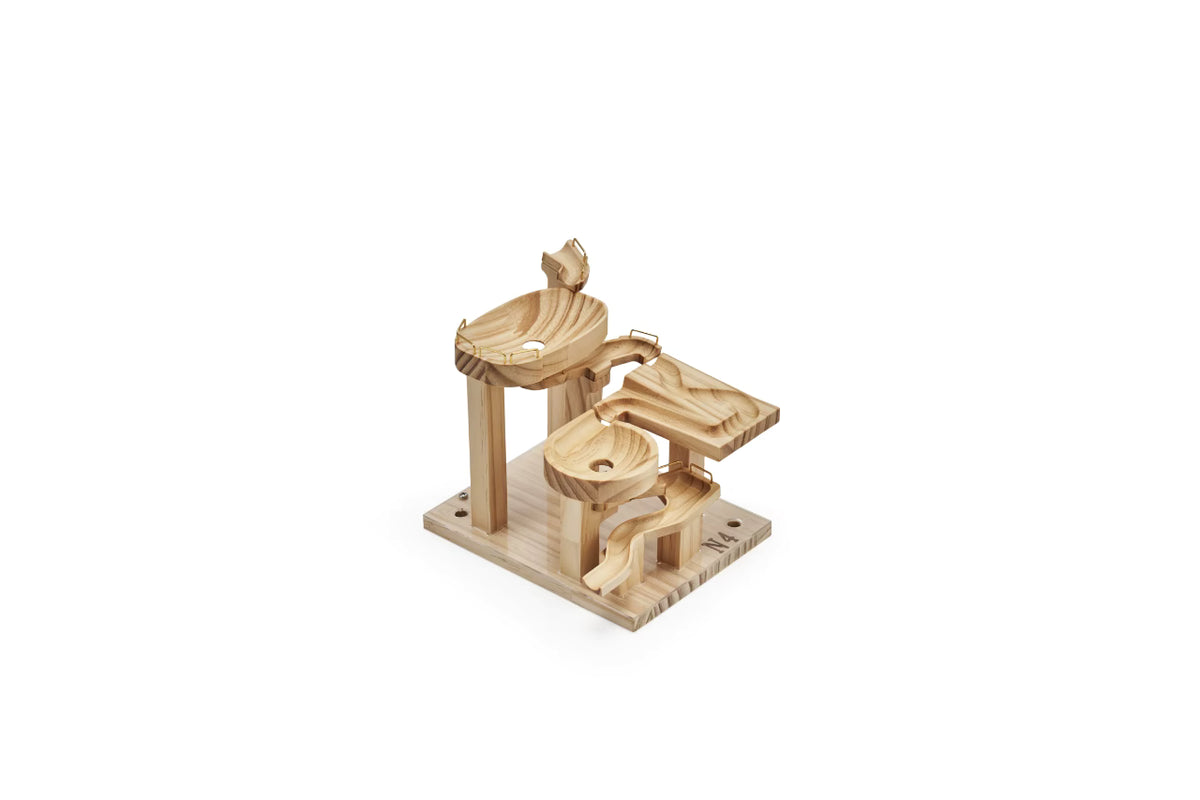 SN-116 Triple Gears Lift — Wooden Marble Run Kit with 3 Modules